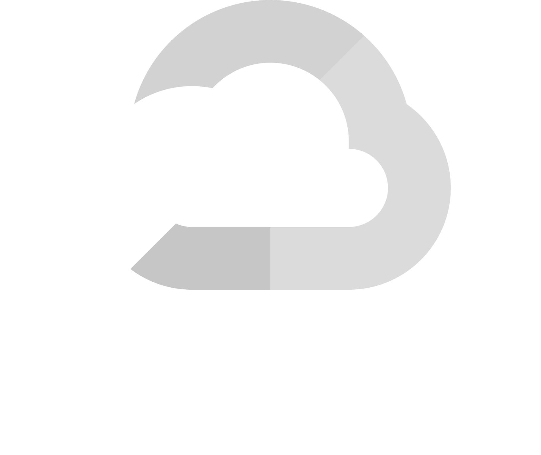 Google cloud logo white
